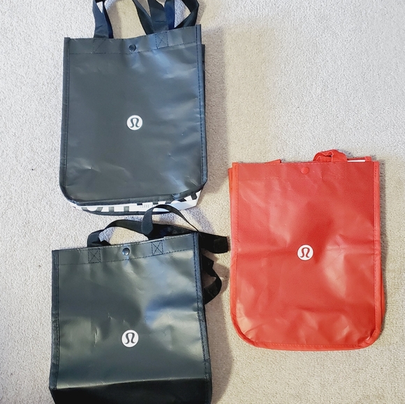 NWOT Lululemon Small Reusable Shopping Tote Bundle of 3 - Picture 2 of 2